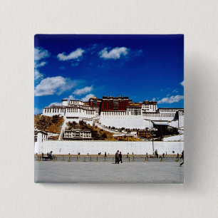 Asien, Tibet, Lhasa, Potala Palace. UNECSO Button