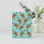 Asien-Tiger-Muster Postkarte (Stehend Vorderseite)