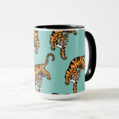 Asien-Tiger-Muster Tasse (VorderseiteRechts)