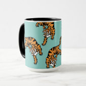 Asien-Tiger-Muster Tasse (Vorderseite Links)