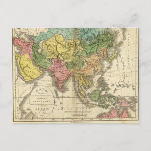 Asien und das Imperium von Genghis Kahn Postkarte