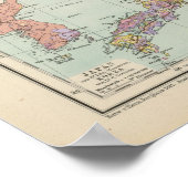 Asien und Europa - Atlas-Karte Poster (Ecke)