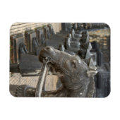 Asien, Vietnam. Figuren und Pferdestatuen Magnet (Horizontal)