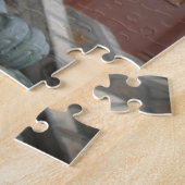 Asien, Vietnam. Löwenskulptur bei Chau Doc Puzzle (Seite)