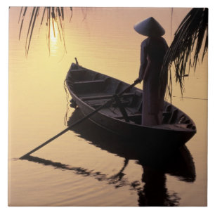 Asien, Vietnam, Mekong-Delta, Can Tho. Abend Fliese