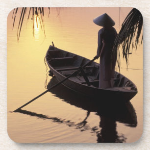 Asien, Vietnam, Mekong-Delta, Can Tho. Abend Getränkeuntersetzer