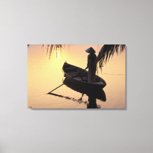 Asien, Vietnam, Mekong-Delta, Can Tho. Abend Leinwanddruck