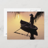 Asien, Vietnam, Mekong-Delta, kann das. Abend Postkarte (Vorne/Hinten)
