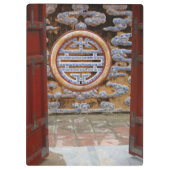 Asien, Vietnam. Verzierte Stadtmauer Klemmbrett (Rückseite)