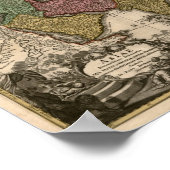 Asienkarte 1700 poster (Ecke)
