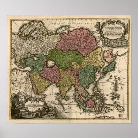 Asienkarte 1700 poster (Vorne)