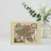 Asienkarte 1700 postkarte (Stehend Vorderseite)