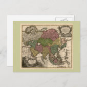 Asienkarte 1700 postkarte (Vorne/Hinten)