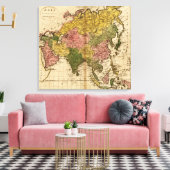 AsienPanoramakarte Asien 7 Leinwanddruck (Insitu (Wohnzimmer))