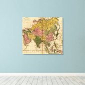 AsienPanoramakarte Asien 7 Leinwanddruck (Insitu (Holzboden))