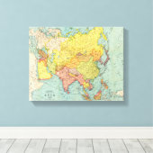 AsienPanoramakarteAsien 10 Leinwanddruck (Insitu (Holzboden))