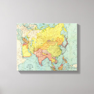 AsienPanoramakarteAsien 10 Leinwanddruck