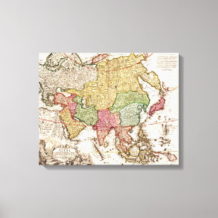 AsienPanoramakarteAsien 11 Leinwanddruck