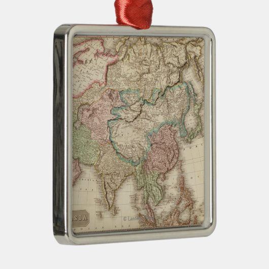 AsienPanoramakarteAsien 12 Silbernes Ornament (Rechts)