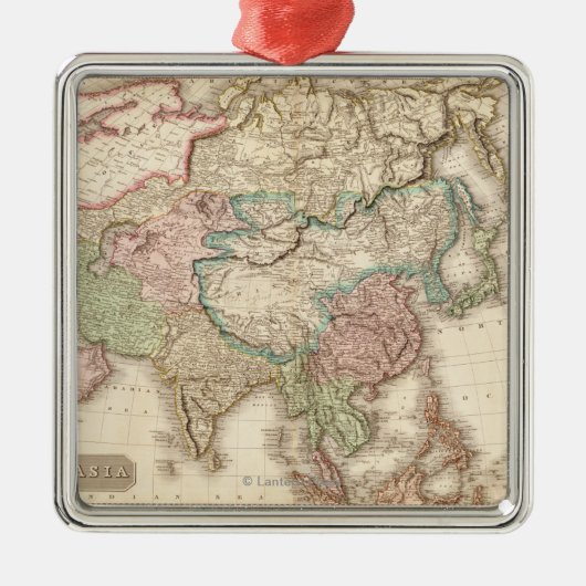 AsienPanoramakarteAsien 12 Silbernes Ornament (Vorne)