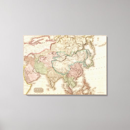 AsienPanoramakarteAsien 2 Leinwanddruck (Vorderseite)