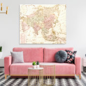 AsienPanoramakarteAsien 3 Leinwanddruck (Insitu (Wohnzimmer))