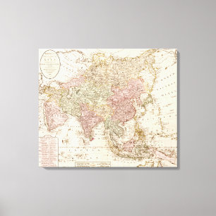 AsienPanoramakarteAsien 3 Leinwanddruck