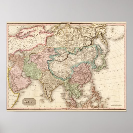 AsienPanoramakarteAsien 3 Poster (Vorne)