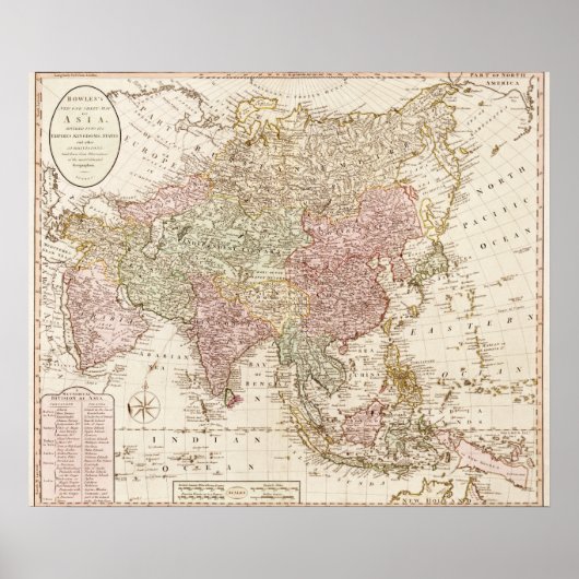 AsienPanoramakarteAsien 4 Poster (Vorne)