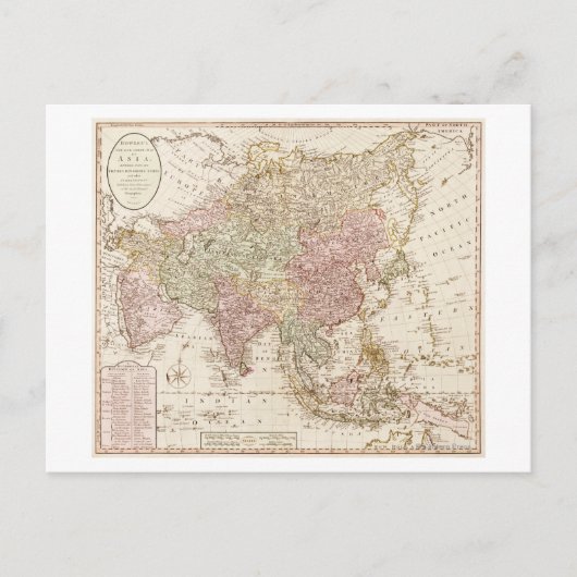 AsienPanoramakarteAsien 4 Postkarte (Vorderseite)