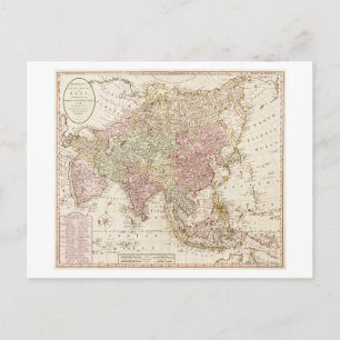 AsienPanoramakarteAsien 4 Postkarte