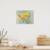 AsienPanoramakarteAsien 6 Poster (Küche)