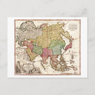 AsienPanoramakarteAsien 6 Postkarte