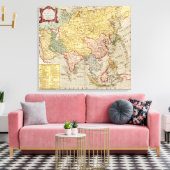 AsienPanoramakarteAsien 9 Leinwanddruck (Insitu (Wohnzimmer))