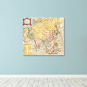 AsienPanoramakarteAsien 9 Leinwanddruck (Insitu (Holzboden))