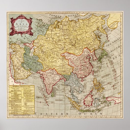 AsienPanoramakarteAsien 9 Poster (Vorne)