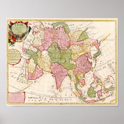 AsienPanoramakarteAsien Poster (Vorne)