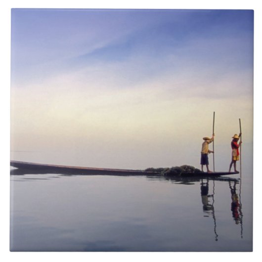 Asiens, Birmas, (Myanmar) Fischereifahrzeuge, die Fliese (Vorderseite)