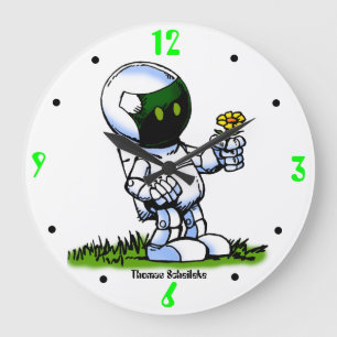 Asimo Roboter Große Wanduhr