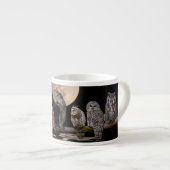 Asiotanzen mit den Eulen Espressotasse (Vorderseite Rechts)