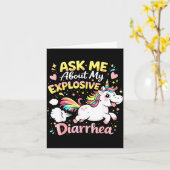 Ask about explosive diarrhea funny poop meme karte (Gelbe Blume)