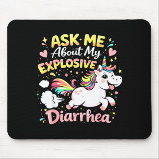 Ask about explosive diarrhea funny poop meme mousepad