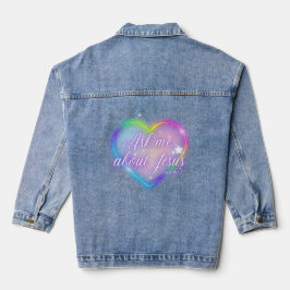 Ask me about Jesus - trust me Denim Jacket Jeansjacke