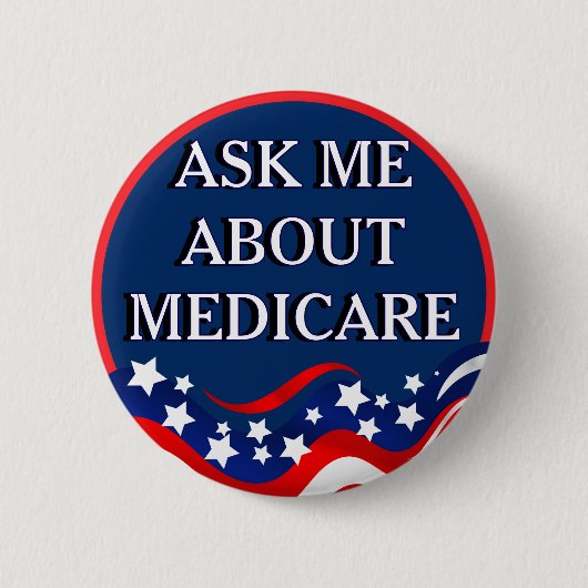 Ask Me About Medicare  Button (Vorderseite)