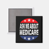 Ask Me About Medicare Insurance Agent Broker Quote Magnet (Vorderseite/Rückseite)