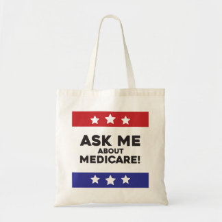 Ask Me About Medicare Tote Tragetasche