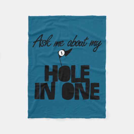 Ask Me About My Hole In One Funny Golf Fleecedecke (Vorderseite)