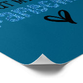 Ask Me About My New Granhild Blue Faux Glitter _1  Poster (Ecke)