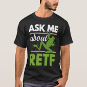 Ask Me About RETF Red Eyed Tree Frog Toad Amphibi T-Shirt (Vorderseite)