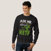 Ask Me About RETF Red Eyed Tree Frog Toad Amphibia Sweatshirt (Vorne ganz)
